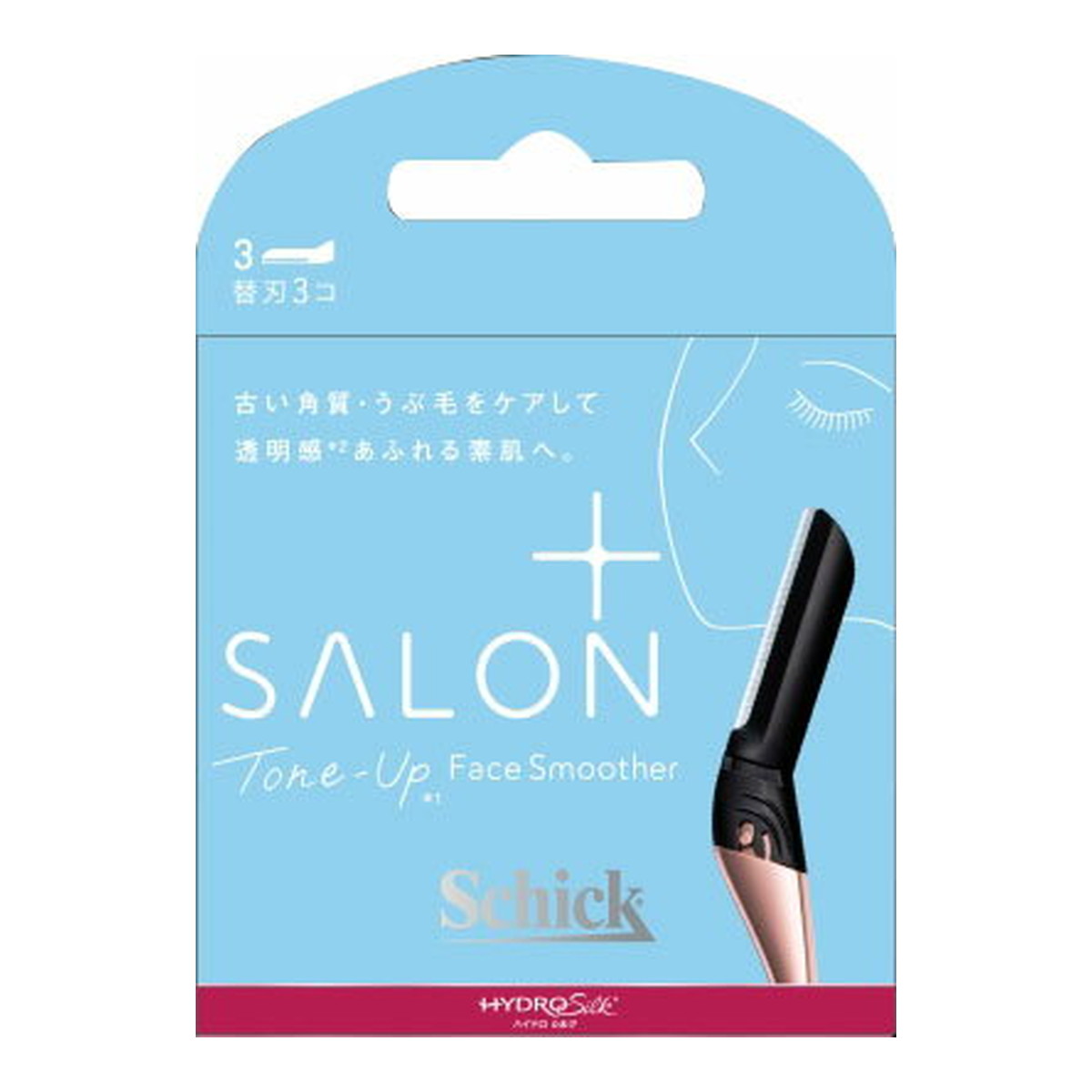 【送料込・まとめ買い×12個セット】シック ハイドロシルク サロンプラス フェイススムーサー 替刃 3コ入