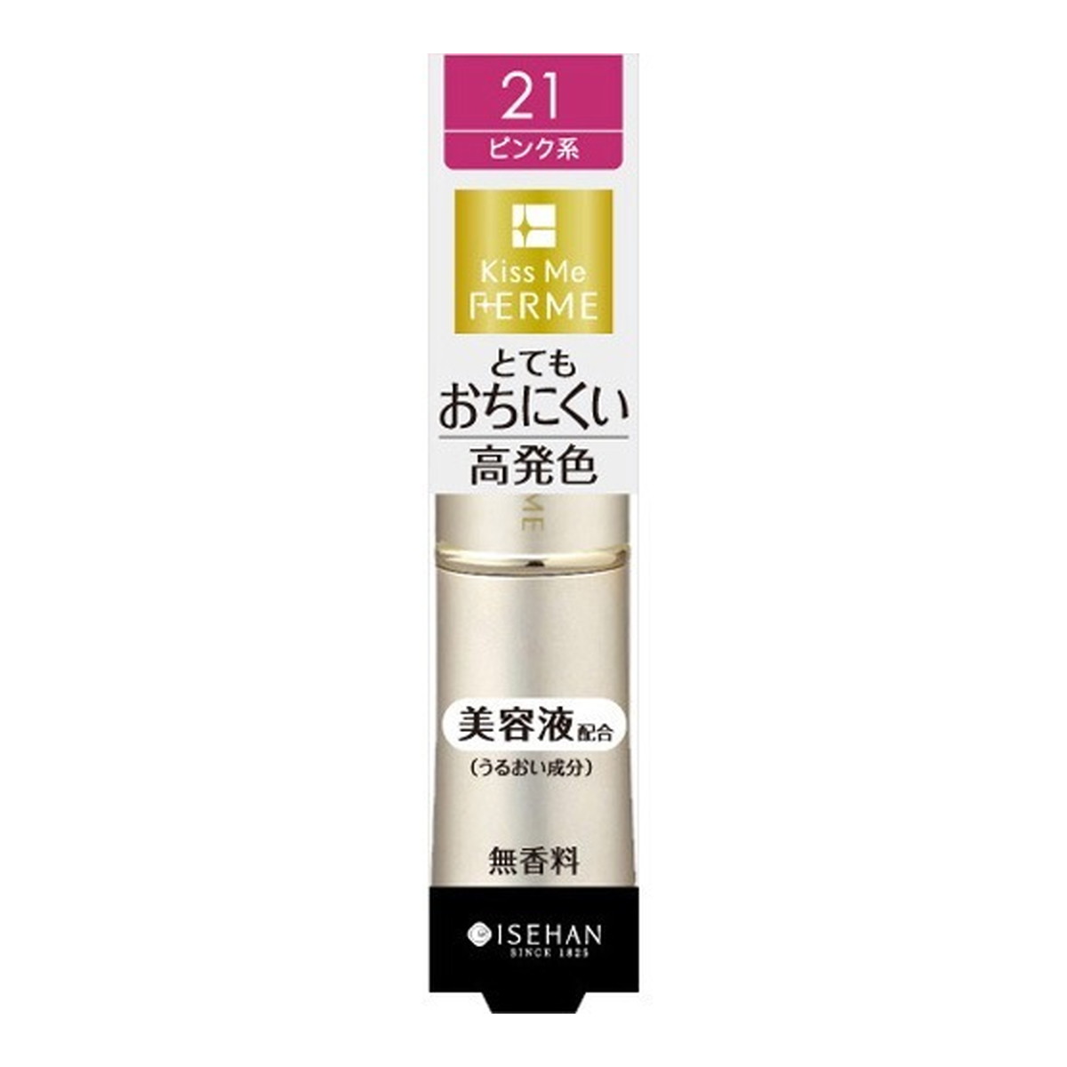 【送料込・まとめ買い×300個セット】伊勢半 キスミー フェルム プルーフシャイニー ルージュ 21 ピンク..