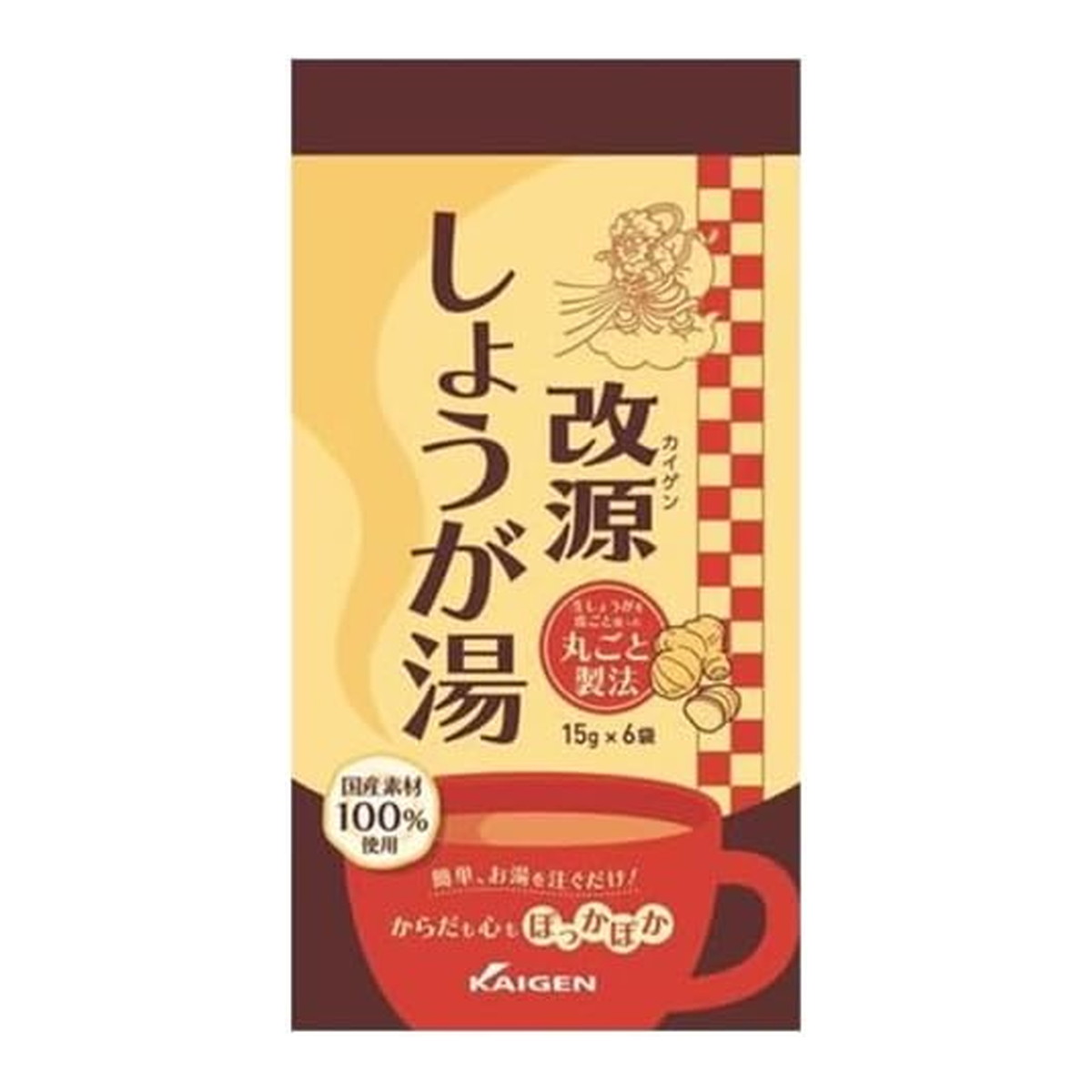 商品名：カイゲンファーマ 改源 しょうが湯 15gx6袋内容量：15g×6袋JANコード：4987040912387発売元、製造元、輸入元又は販売元：カイゲンファーマ原産国：日本商品番号：103-c001-4987040912387商品説明...