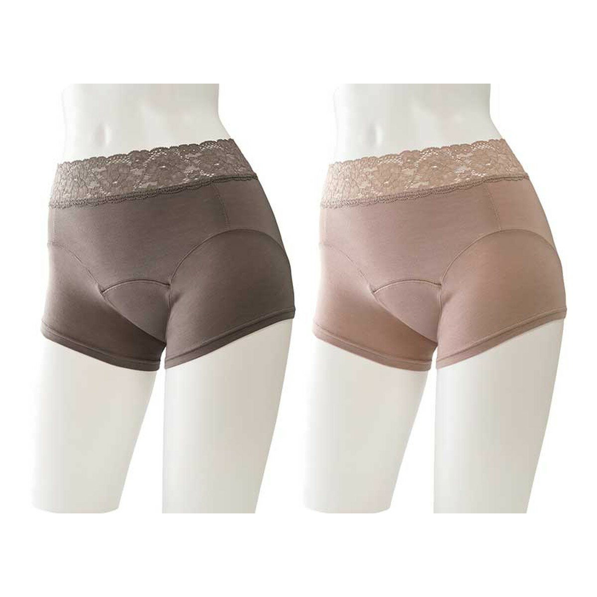 【送料込】辻一 ルルオアーゼ 吸水消臭ショーツ フィット 2色組 婦人用 TJI-634 3L ピンクセット (ピンクベージュ・モカ各1枚) 1個