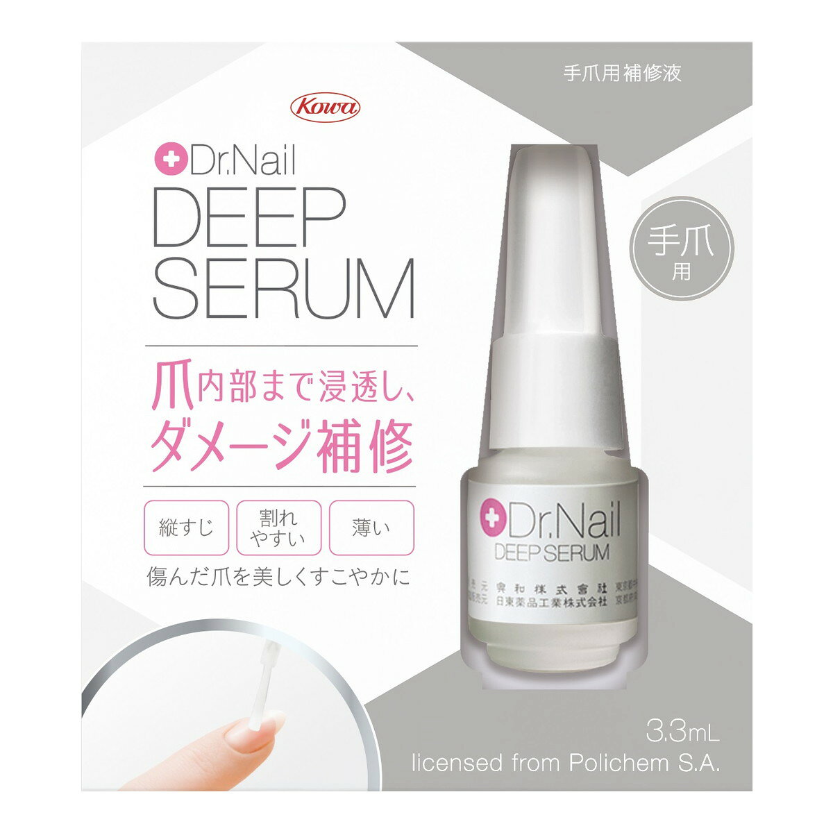 【送料込・まとめ買い×60個セット】興和 Dr.Nail DEEP SERUM ドクターネイル ディープセラム 3,3mL イタリア製の爪補強化粧品