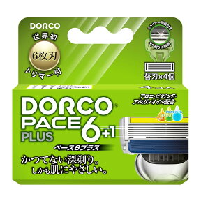 【メール便送料無料】ドルコ PACE6プラス 6枚刃カミソリ 替刃 4個入 1個