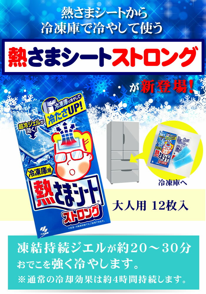 【送料込・まとめ買い×24個セット】 小林製薬 冷凍庫用 熱さまシート ストロング 大人用 12枚入 1個 3