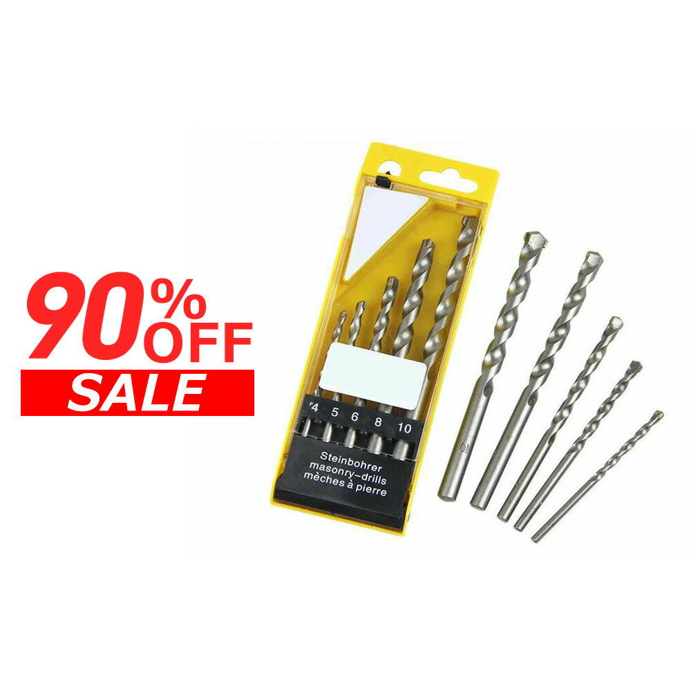 [90%OFF][在庫処分] ビットセット 5本組 ショート木工・樹脂用ドリルセット 在庫処分！　最終セール