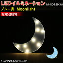 LEDイルミネーション ブルー月　Moonlight ライト 電飾 お祭り 祝日 クリスマス 飾り 誕生日 イベント 屋内用 LEDライト 照明 ランプ 18*24.5*2.8（CM） MNN05-29