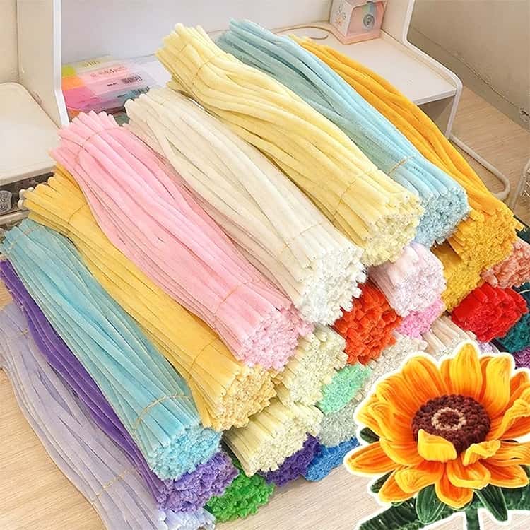 seam 楽天市場店のカラーモール 500本入り 手芸モール 工作モール モールドール カラフル 花束 クラフトモール フラワーモール材料 ワイヤーアート スティック 骨格モール 知育玩具 クリスマスツリー飾り DIY飾り物 混色 手芸材料 手作り キッズ 学校｜アングル2