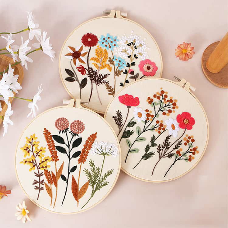 フランス 刺繍キット 初級 刺繍糸セット 刺しゅう 材料セット キット 基本ステッチ...