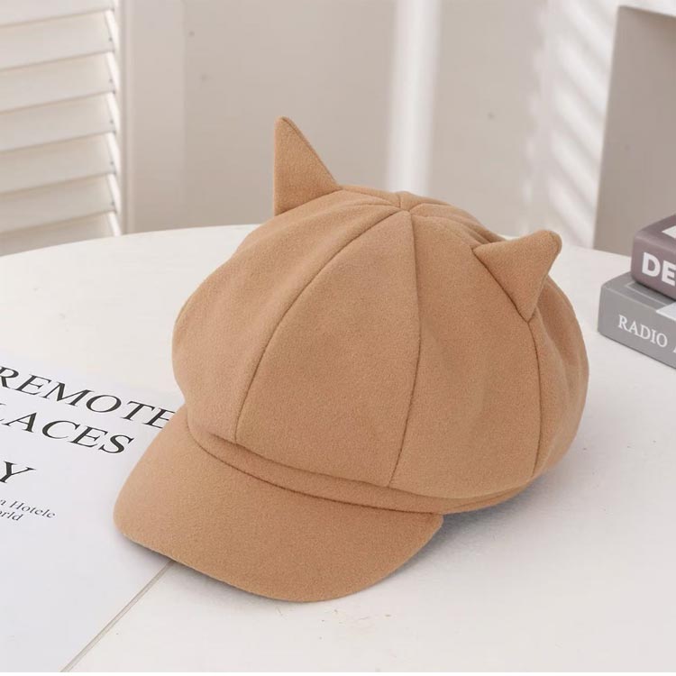 seam 楽天市場店のキャスケット レディース 帽子 ニット帽 キャップ 猫耳 ネコ耳 秋冬 ねこ耳 春 ねこ つば広 ネコ耳 かわいい おしゃれ 大人 夏 秋 冬 コスプレ ハロウィン ギフト プレゼント｜アングル3