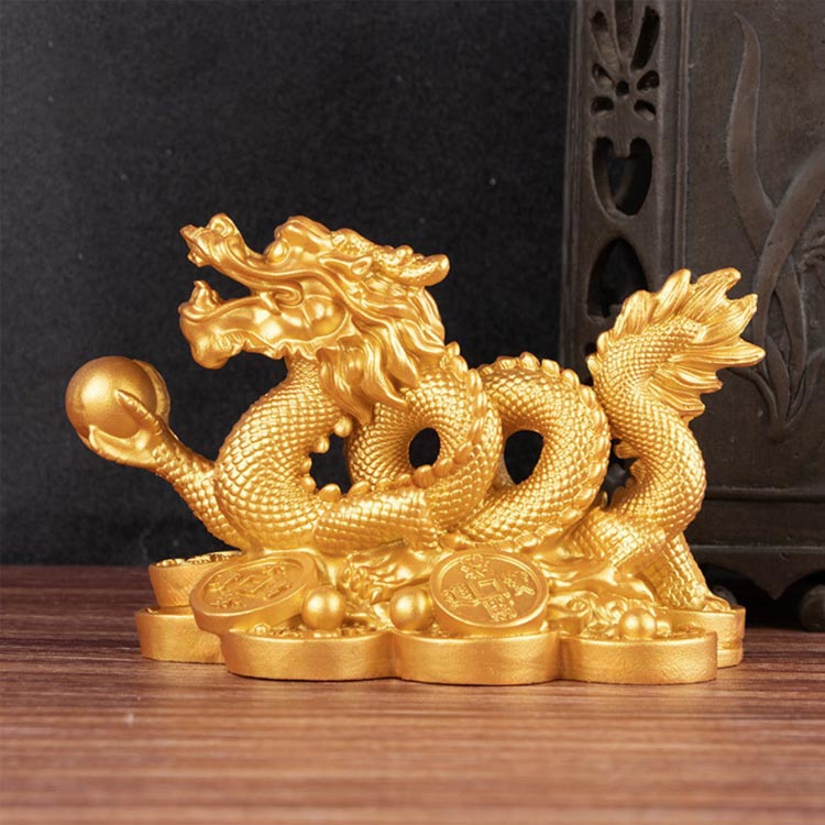 ドラゴン 風水 商売繁盛 干支 龍神 龍の置物 辰年 宝玉 玄関 竜 如意宝珠 龍 五本...