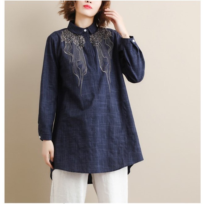 チュニック 長袖 レディース シャツワンピース ゆったり チュニック 体型カバー ゆったり 着痩せ Aライン 春秋 30代40代50代