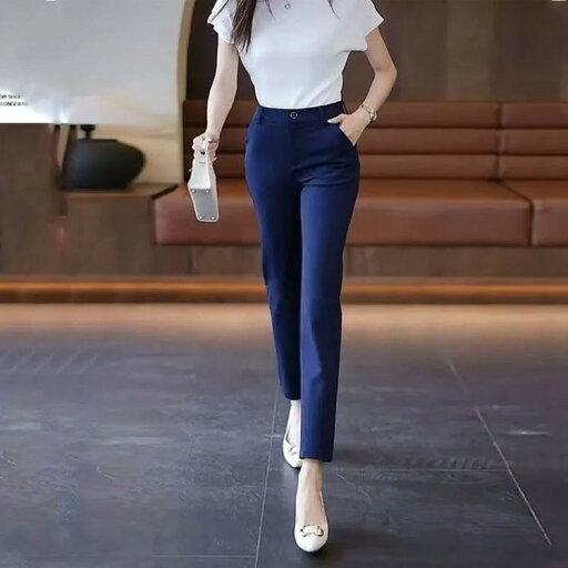 スラックス レディース テーパードパンツ ボトムス スラックスパンツ ストレートパンツ 九分丈 ロング丈 夏 夏用 就活 通勤 面接 フォーマル オフィス 長ズボン イージーパンツ ロングパンツ ストレッチ 春 ビジネス 卒園式 入学式 入園式 新生活 送料無料