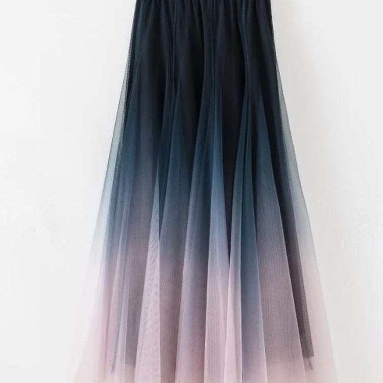 チュールスカート ロング ボリューム レディース フレア プリーツスカート ロング丈 ボトムス フレア チュールス カート ボトムス ミモレ丈 グラデーションスカート グラデーション チュールロングスカート 大人 送料無料