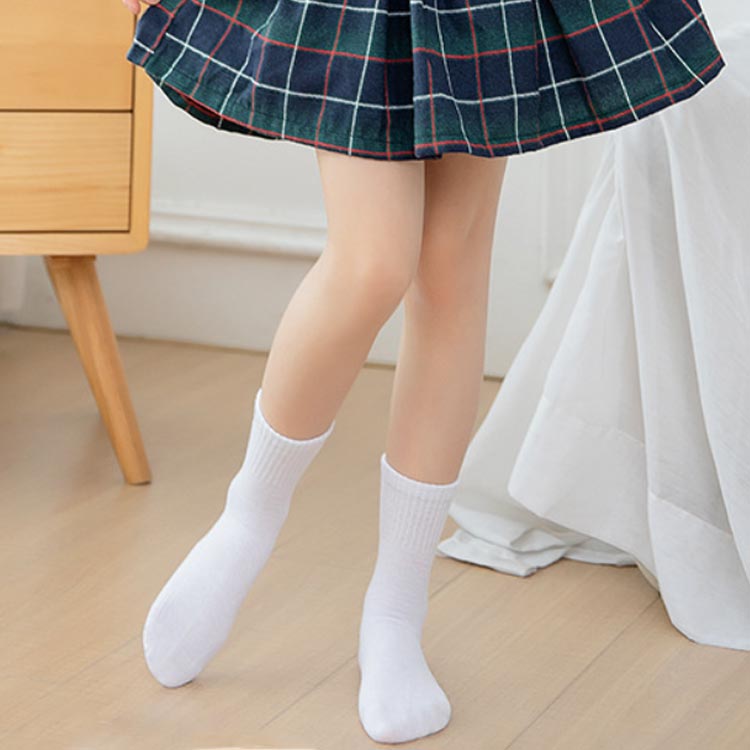 6足セット 子ども スクールソックス 子供 靴下 白 キッズ ソックス ホワイト 6足入...