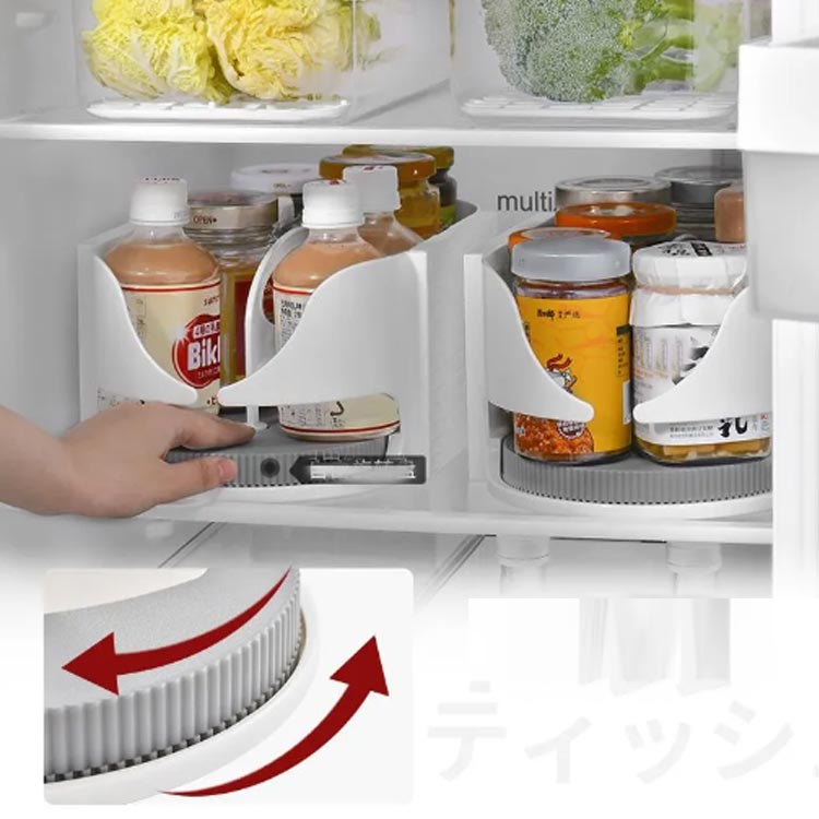 調味料ラック 回転 収納ラック 調味料スタンド 大容量 回す 冷蔵庫ラック 缶 ビール 冷蔵庫中缶ストッカー すっきり 調味料ラック スリム 省スペース 回転トレイ 取り出しやすい 積み重ね可能 収納ラック 多目的 深型 シンプル 卓上収納 コスメ収納