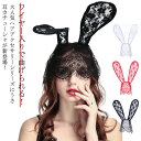 レースうさ耳カチューシャ ハロウィン仮面 コスプレ ウサギ耳 バニーガール ドット レースマスク コスチューム ワイヤー ヘアバンド ヘッドドレス セクシー レ...