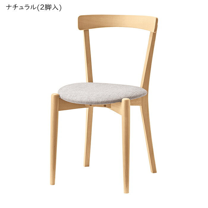 ダイニングチェア 同色2脚入 完成品 DC-122B-F 幅420x奥行480x高さ755mm 桜屋工業