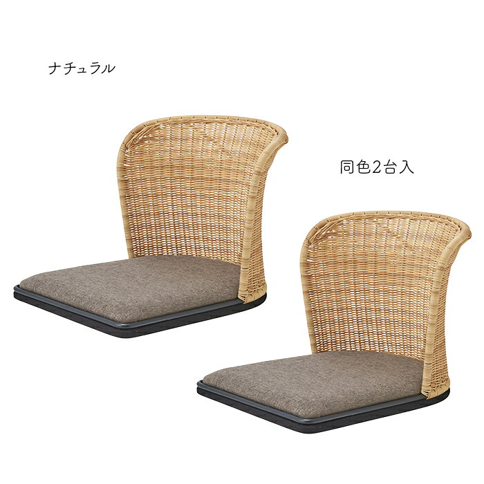 座椅子 同色2台入 RA-809 幅490x奥行565x高さ390mm 桜屋工業 [2]