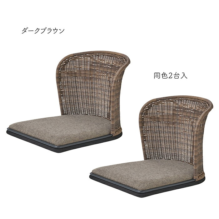 座椅子 同色2台入 RA-809 幅490x奥行565x高さ390mm 桜屋工業 [3]