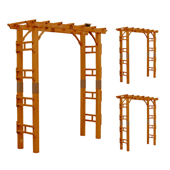 天然木製アーチ 3台セット 組立式 Flex Pergola FLPG-R1900-3P 幅1905x奥行610x高さ2030mm 住まいスタイル