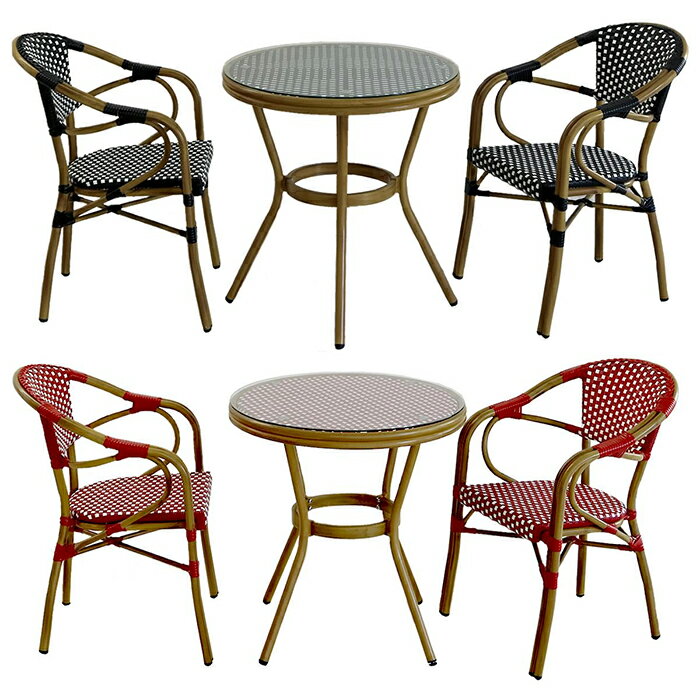 テーブル チェア2脚 セット 組立式 プレジール PLS-R70-3PSET 幅700x奥行700x高さ745mm 住まいスタイル