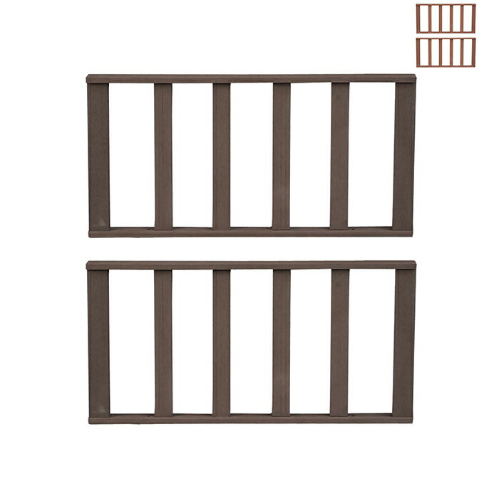 ストレートフェンス 2枚組 完成品 人工木ウッドデッキ エコフィール専用 PWDE-ST-2P 幅900x奥行50x高さ450mm 住まいスタイル