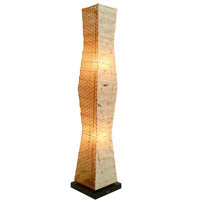 フロアライト 和紙 tree バナナ紙×麻葉唐茶 電球付属 幅210x奥行210x高さ1040mm 彩...
