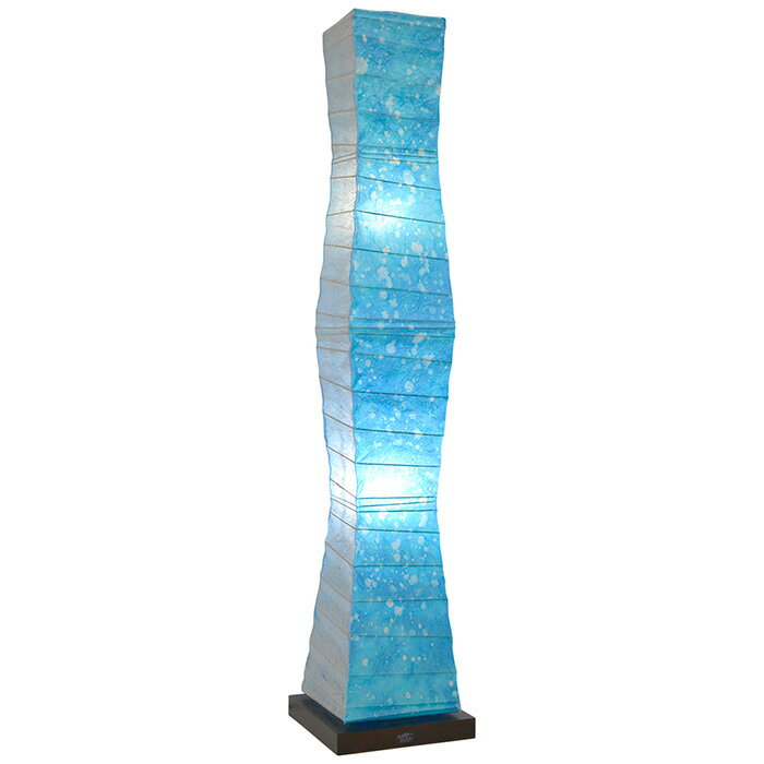 Rakuten - フロアライト 和紙 tree ラグーン×小倉流紙ブルー 電球付属 幅210x奥行210x高さ1040mm 彩光デザイン