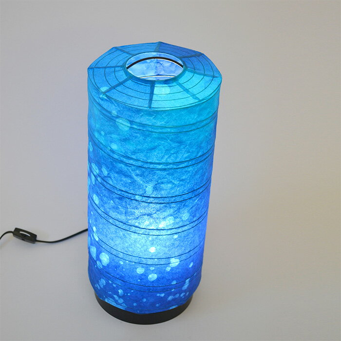 テーブルライト 和紙 aurora 深海 電球付属 幅180x奥行180x高さ430mm 彩光デザイン
