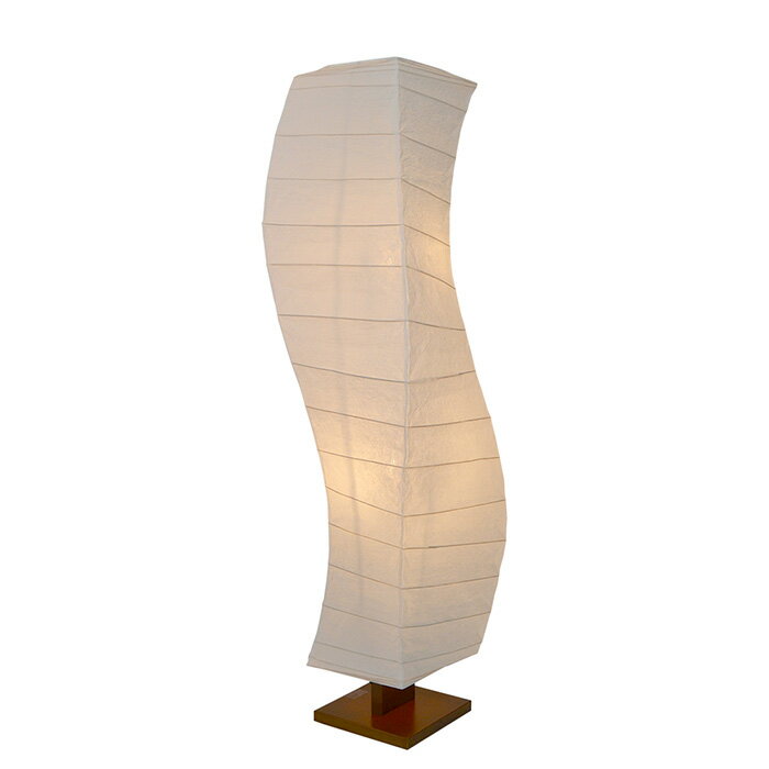 和風照明 2灯 フロアライト flow D-202 揉み紙 国産大型照明吹き抜け、広間などの空間に適した存在感ある大型の照明サイズ：幅370x奥行370x高さ1340mm点灯方式：中間スイッチ対応電球：E26 60Wまで(2個)/白熱電球4...