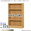 本棚 組立式 横幅 サイズ オーダー エースラック タフタイプ 棚板移動ピッチ1.5cm加工 幅15~24x奥行31x高さ117cm 大洋