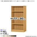 本棚 組立式 横幅 サイズ オーダー エースラック タフタイプ 幅木よけ加工 棚板移動ピッチ1.5cm加工 幅71～80x奥行40x高さ135cm 大洋