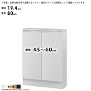 ラック MIO 組立式 扉付き 収納棚 横幅 オーダー 幅木よけ加工 幅45~60x奥行19.4x高さ80cm 大洋