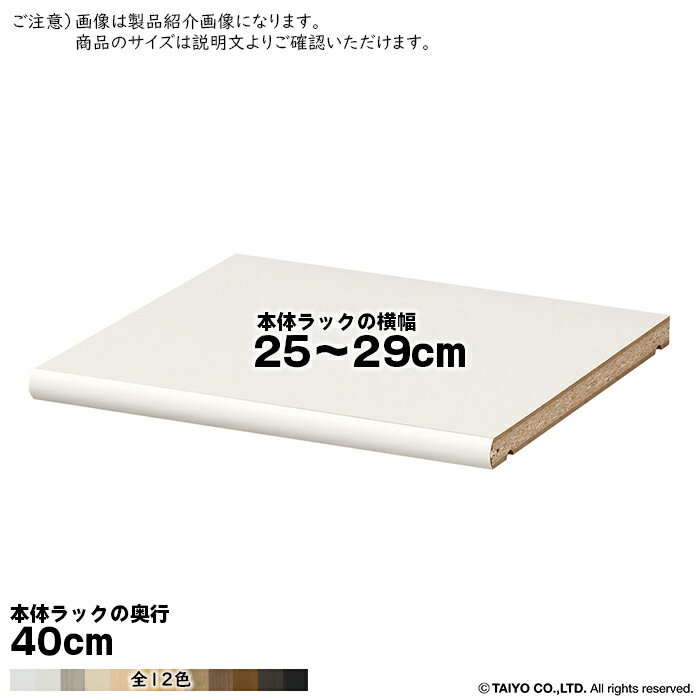 追加棚板 エースラック サイズオーダー専用 標準タイプ 本体ラックの横幅25～29cm 本体ラックの奥行40cm 大洋