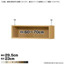 本棚 組立式 受注生産 オーダー エースラック 専用 突っ張り棚 国産 幅60~70x奥行29.5x高さ23cm 大洋