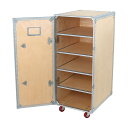 キャビネット WOODEN CABINET WITH CASTORS 4 LAYER 組立式 幅330x奥行460x高さ805mm ダルトン