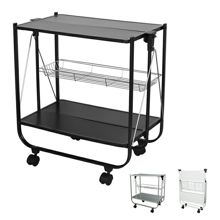 ワゴン 組立式 FOLDING TROLLEY 折りたたみ式 幅690x奥行405x高さ690mm ダルトン