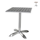 テーブル 組立式 ALUMINUM CAFE TABLE SQ H845-1024 幅600x奥行600x高さ720～730mm ダルトン