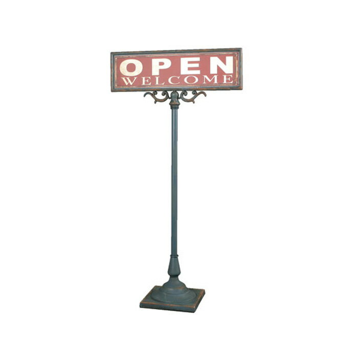 オープン クローズ サインスタンド OPEN-CLOSED SIGN STAND 組立式 幅570x奥行235x高さ1060mm ダルトン