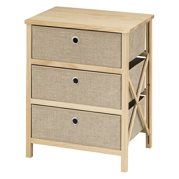 タンス 組立式 簡単組立 チェスト 3D LFS-853 幅48x奥行34x高さ60cm 東谷