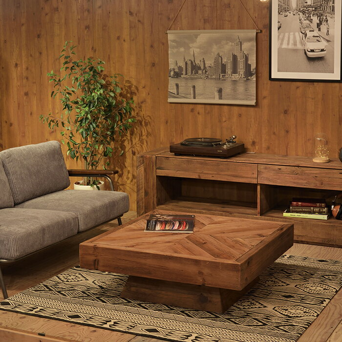 リビングテーブル 完成品 WE-888 幅100x奥行100x高さ36cm 東谷 [2]