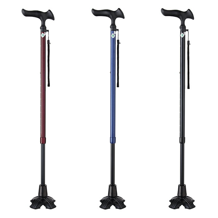 杖 ステッキ かるがも E 4点 DX 伸縮 S M 兼用 約75.0〜97.5cm フジホーム