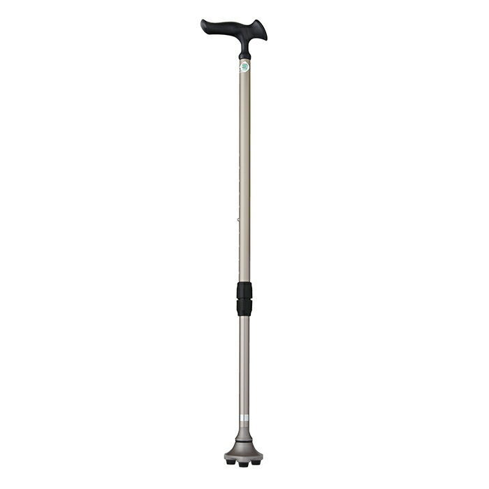 Rakuten - 杖 ステッキ かるがも 3ポイント ステンカラー 日本製 約70.0〜92.5cm フジホーム