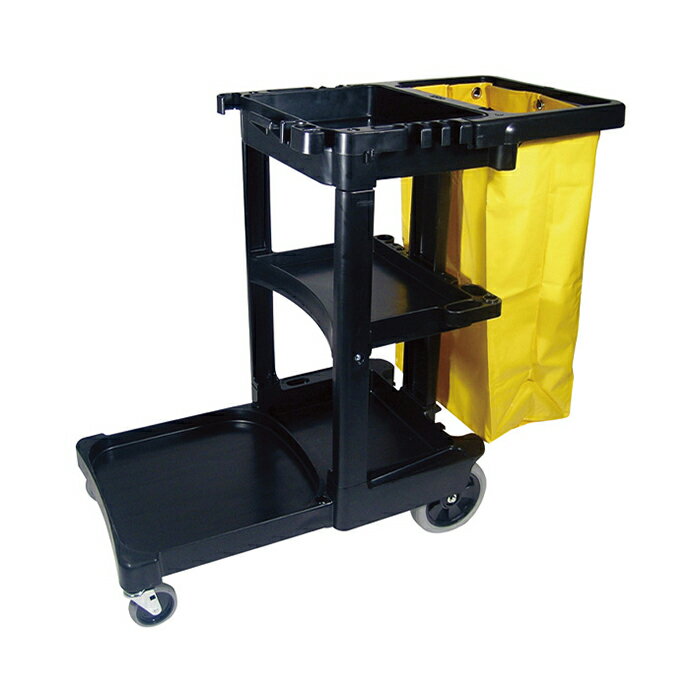 Rakuten - ジャニターカート RM6173BK 幅1168x奥行552x高さ975mm ラバーメイド