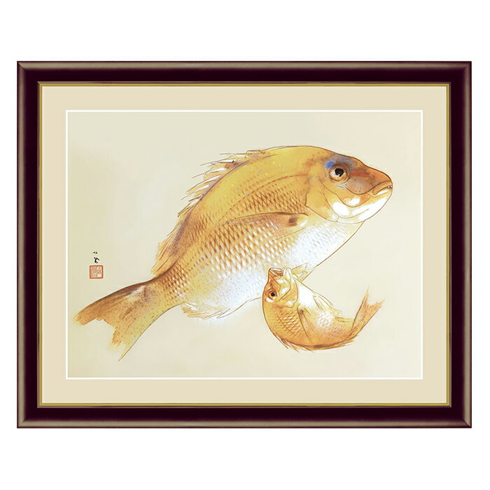 Rakuten - アート 額絵 海幸 竹内 栖鳳 本紙サイズ F4(約31x23cm) 額サイズ 42x34cm 三幸