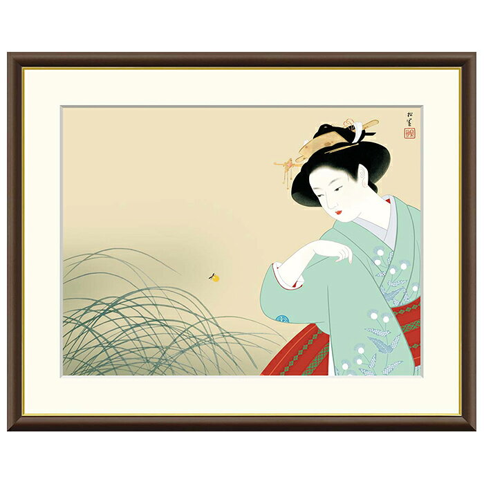 Rakuten - 額絵 新螢 上村松園 61x49.5cm 三幸