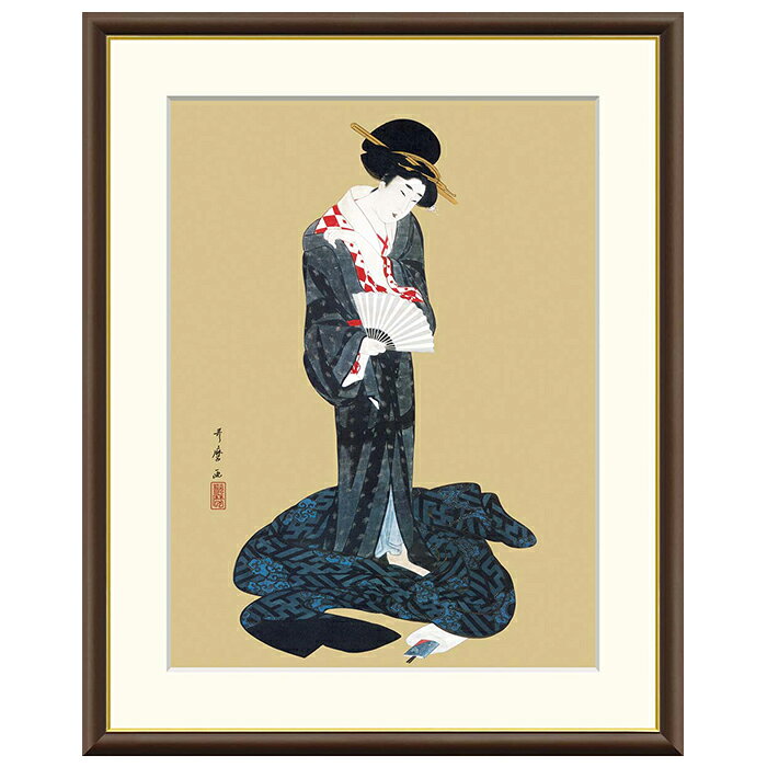 Rakuten - 額絵 更衣美人図 喜多川歌麿 42x34cm 三幸