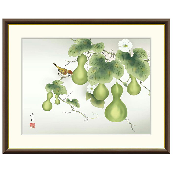 乐天商城 - 額絵 六瓢 田村竹世 42x34cm 三幸