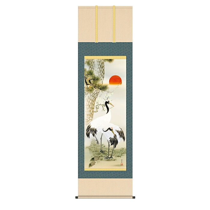 Rakuten - 掛け軸 松竹梅鶴亀 瀬田功舟 54.5x190cm 三幸