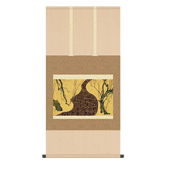 掛け軸 紅白梅図 尾形光琳 54.5x87.5cm 三幸