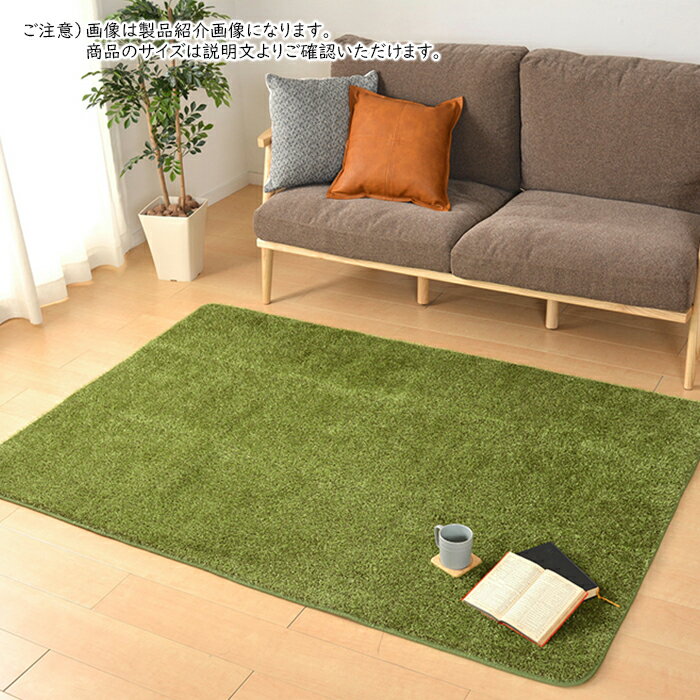 Character Pattern - 芝生風 ラグ シーヴァ 正方形 185x185cm 萩原